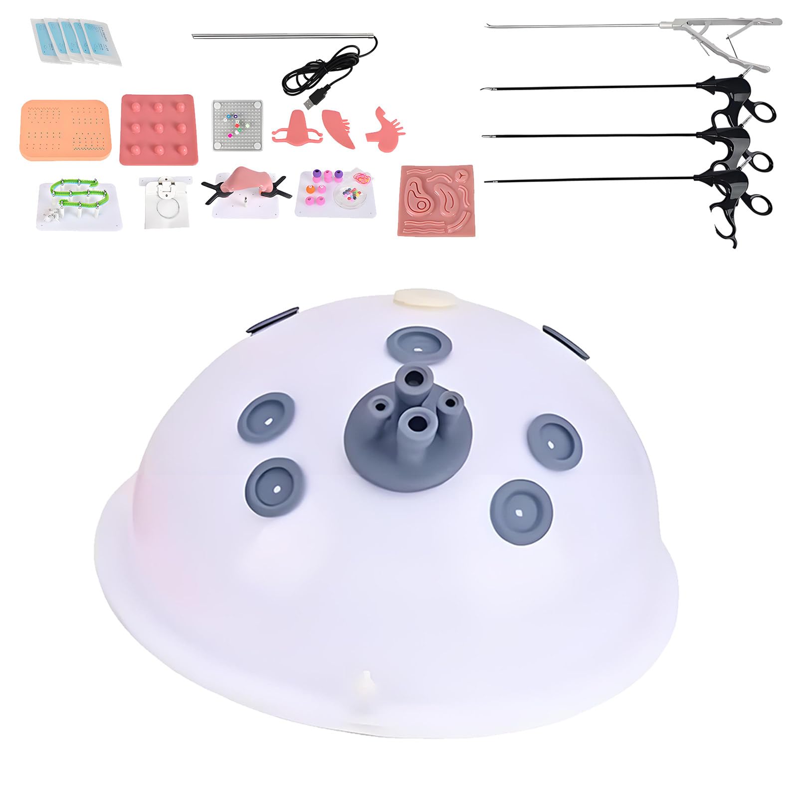 ROGHA Portable Laparoscopic Simulator Trainer Box,Lap Surgery Simulator Kit,Simulador Laparoscopia Practice Model,Medical Teaching Equipment 0°