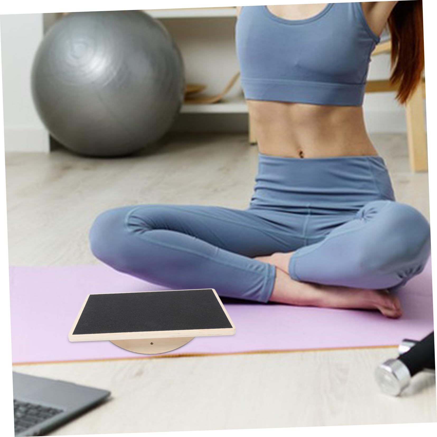 ifundom Rettangolare in Legno Per Adulti Accessorio Sportivo e Superficie Antiscivolo Per Esercizi Fitness e Yoga Casa Supporto Stabile Per Allenamento