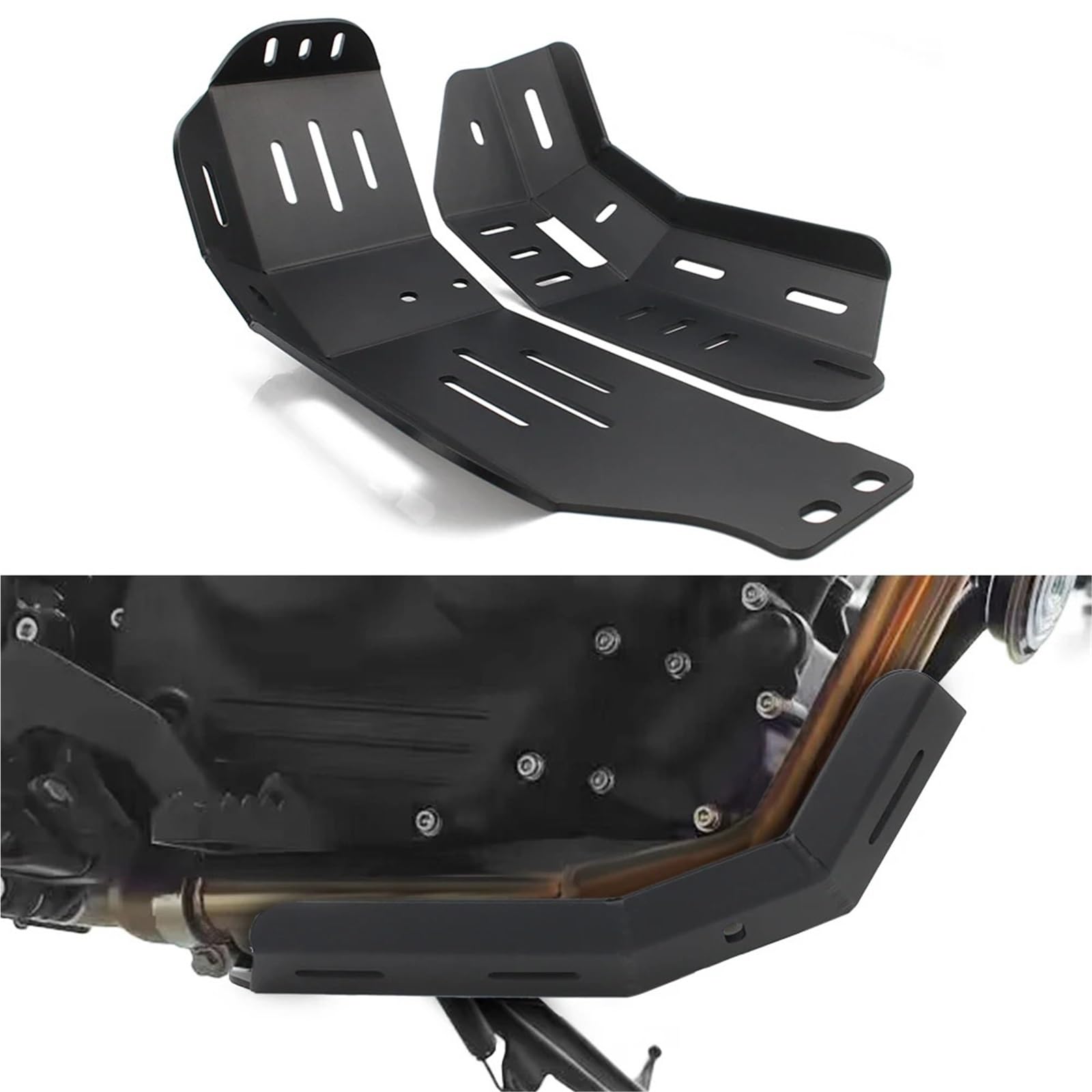 Roulette De Guidage De Chaîne Protection moteur noire pour moto Royal Enfield Himalayan 450 2024, châssis sous protection, patin en aluminium 4.0 garde de pignon