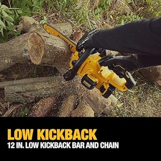 DEWALT 20V MAX 12" Cordless Chainsaw Kit with Battery and Charger Included (DCCS621P1)