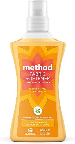Method Suavizante de telas mango de jengibre 53.5 onzas 45 cargas 1 paquete el embalaje puede variar