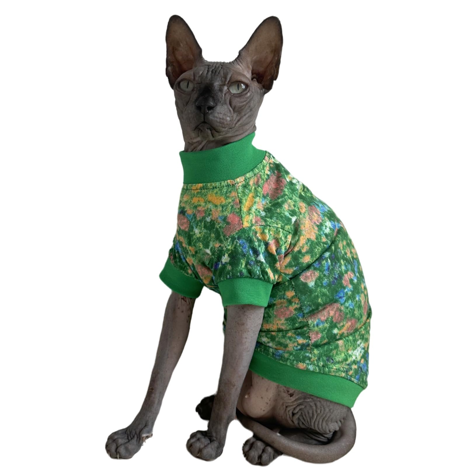 Limited Edition Sphynx Cat Cotton T-Shirts Hairless Cat Sweatshirt Pet Kitten Clothes Round Collar Kitten Shirts Vest Cats & Small Dogs Apparel (