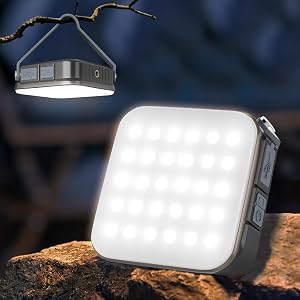 Solar Camping Lights Rechargeable, Quntis IPX6 LED Camping Lantern Solar/Type-C Powered 4000mAh, Portable Flashlight Dimmable with 3 Modes & SOS, Pocket Lanterns for Power Outages, Emergency, Camping