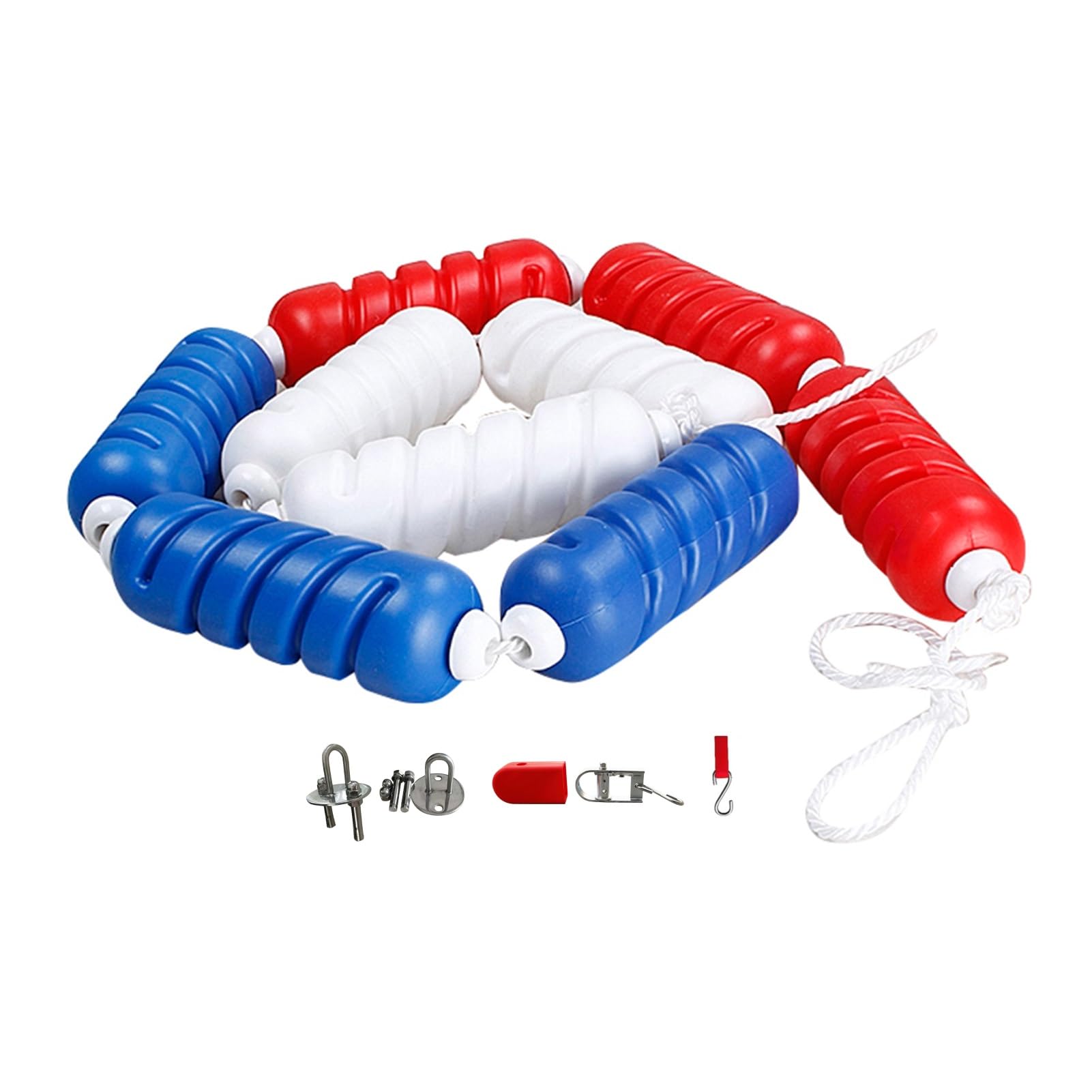 Generico Linea divisoria di Sicurezza della Piscina, Linea Segnalazione | Corda di sicurezza preassemblata, divisore for estremità poco profonda con ganci(Steel wire rope,9cm/9 meter)