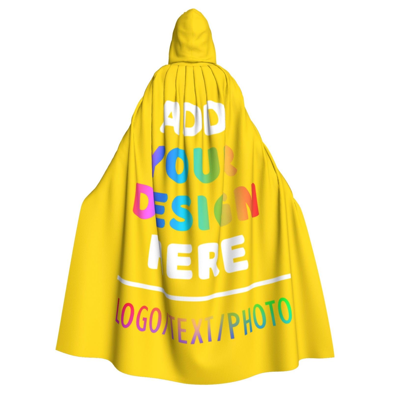 Personalised Cape Custom Cloak with Hood Add Your Text Photo Personalised Halloween Cape with Image Custom Halloween Costumes Hooded Cloak - Oversized Capes With Bow Tie, Unisex Cosplay Costumes Gifts