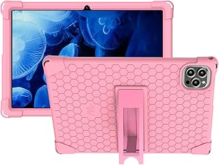 (NOT for Z Tab 10) Transwon Kids Silicone Case Cover for Vortex Tab 10 Tablet, for Vortex Tab 10 Tablet Case - Pink