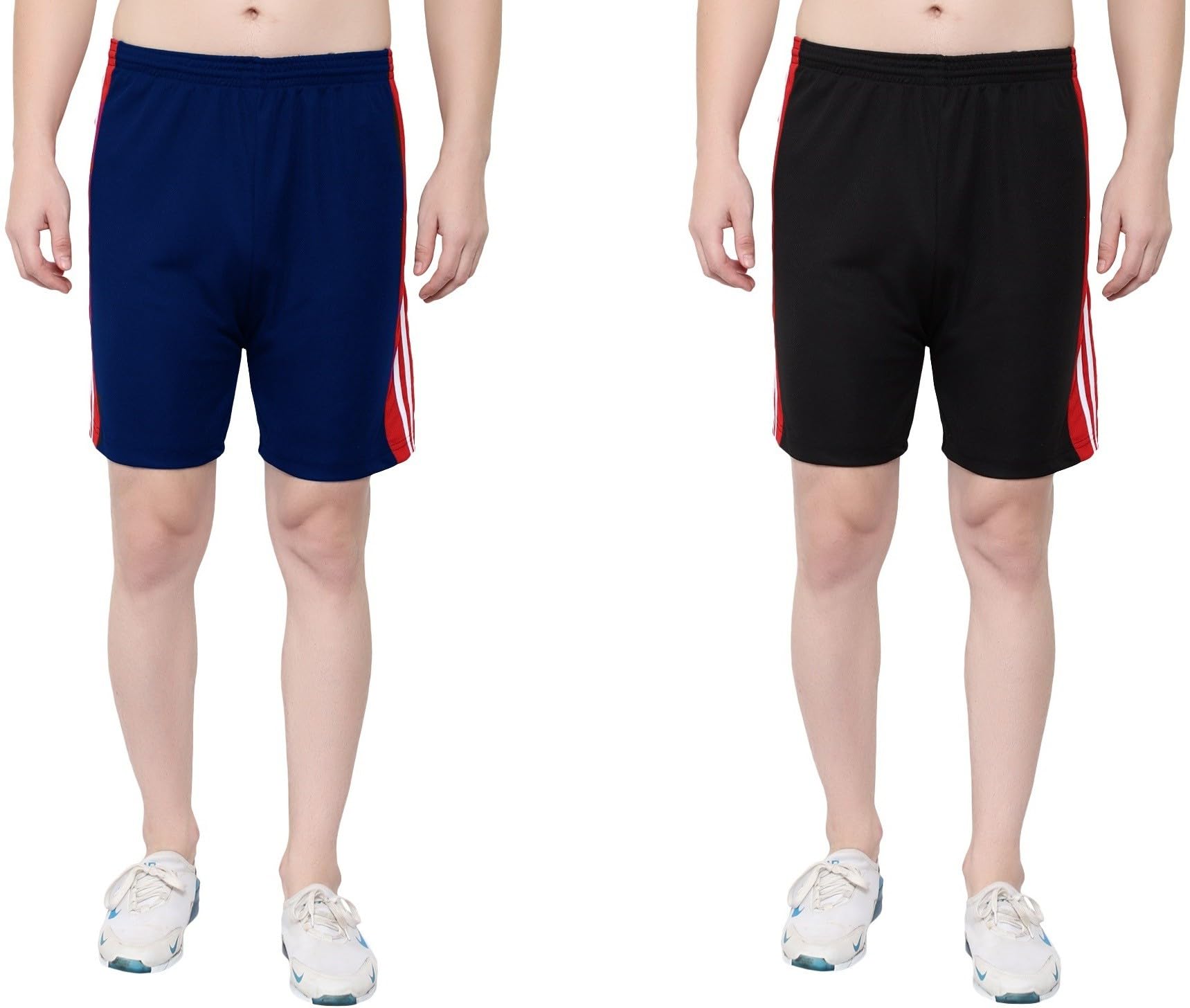 Solid Men Multicolor Regular Shorts S-JAL_725-Navy-Black-picture-45
