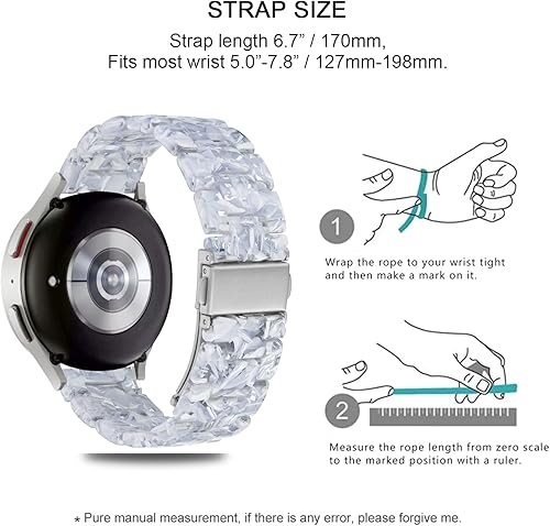 Miniatura 6 de Correas compatibles con Samsung Galaxy Watch 7 FE 66 Classic 55 Pro 44 Classic 3 de 1.614 pulgadas, 0.787 pulgadas, correa de repuesto de