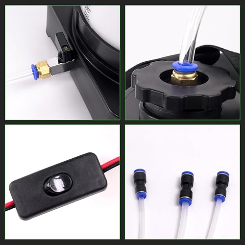 Miniatura 6 de leaptrend Extractor de vacío de aceite eléctrico (no manual), bomba extractora de líquido cambiador de aceite con encendedor de cigarrillos y clip