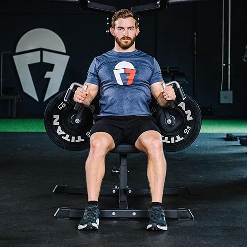 Miniatura 2 de Titan Fitness Máquina de prensa de hombros y deltoides cargada con placa, capacidad de 700 libras, entrenamiento de fuerza superior del cuerpo para