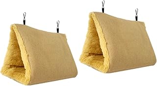 Balacoo 2 Pçs Ninho Rede Papagaio Brinquedo Hamster Furão Acessórios Playset Acessórios Casa Papagaio Quente Pássaros Fofos Cabana Pendurar Rede Papagaio Ninho Pássaro Quente Adorável