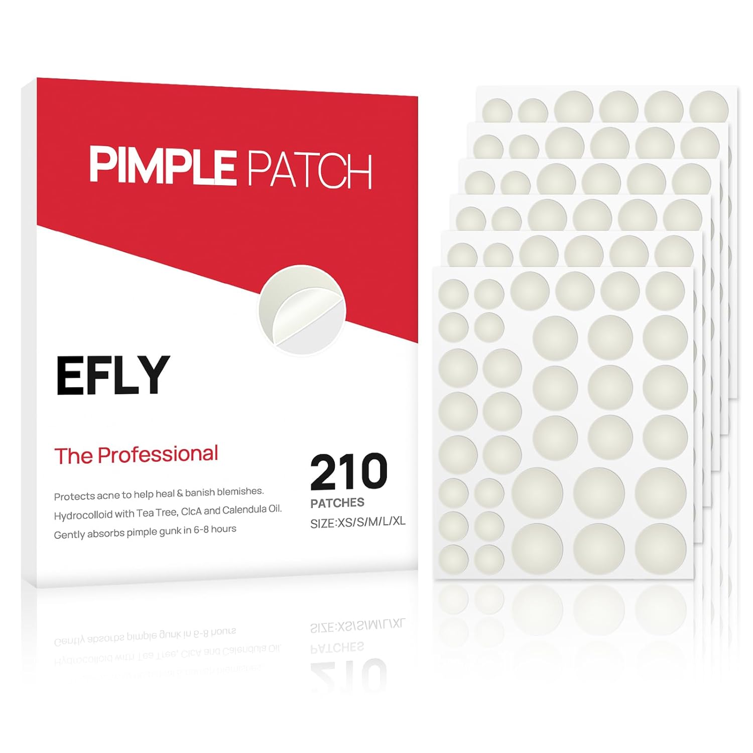 EFLY Pimple Patches for Face Acne Patches Hydrocolloid with Tea Tree Oil Salicylic Acid Calendula Oil 5 Size