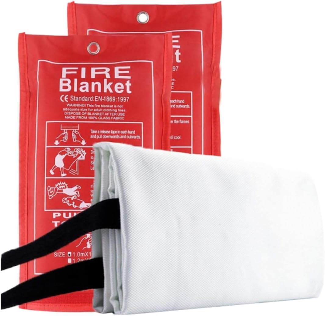 Cpixen Fire Blanket for Kitchen and Emergency, Fiberglass Safety Cover, 1x1 Metre Fire Extinguisher Blanket for Home, School, Grill, Car, Office, Warehouse-image-9
