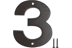 Elegant 4.9 inch Vintage Cast Iron House Outdoor Numbers