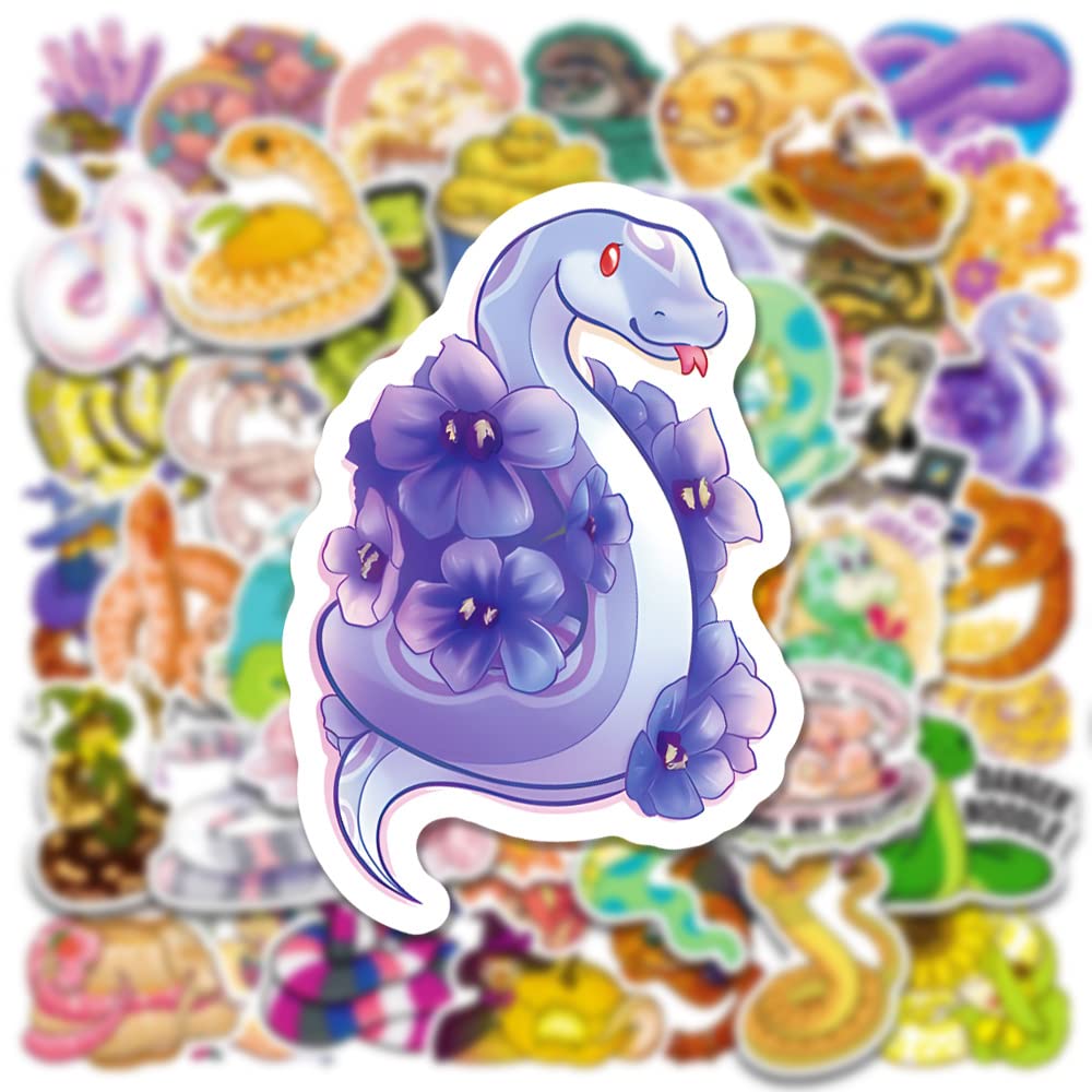 Cartoon Snake Stickers 50pcs,Aesthetic Decoration Water Bottles Vinyl Stickers for Scrapbook,Laptop,Kid,Teen,Girl - Image 3