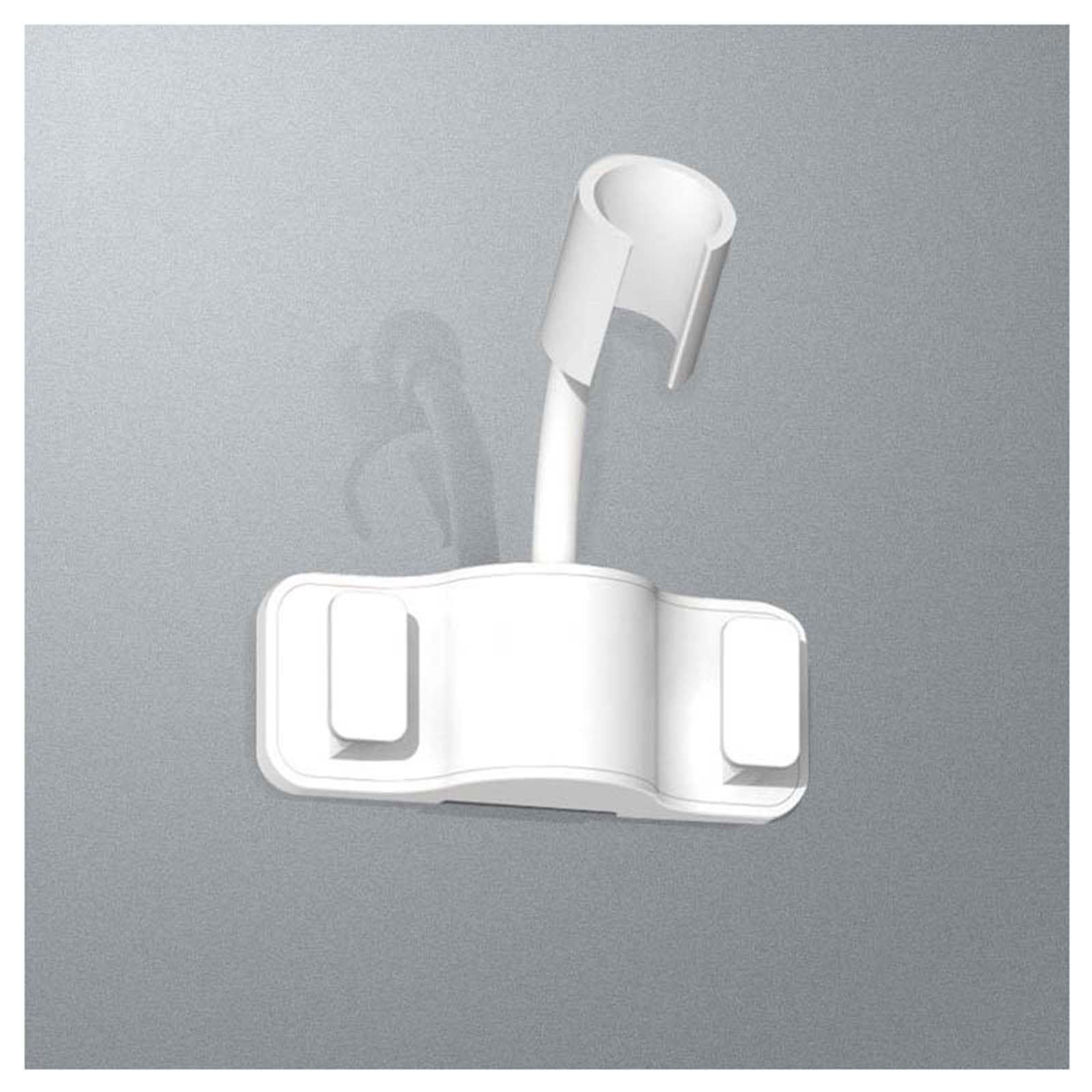 FLYIODFCXV shower head bracket, Universal Rotation Shower Handle Holder Strong Load-Bearing Force Hose Holde(White)