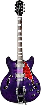 Amazon | GROTE 335 style Jazz Electric Guitar with Bigsby Semi