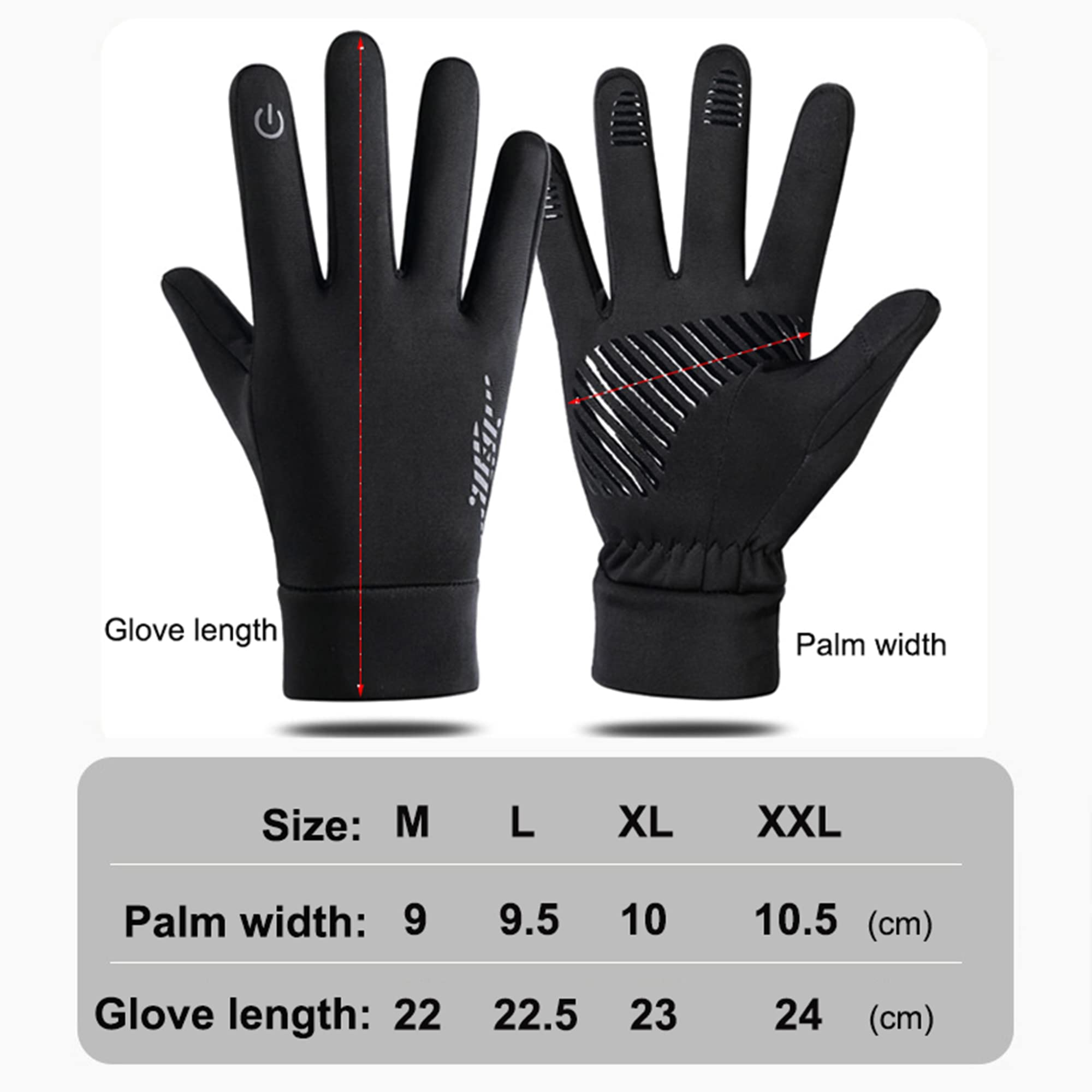 Outdoor Winter Ski Gloves Cycling Waterproof Touch Screen Thermal Windproof Warm Glove Cold Weather Running Sports Hiking Gloves