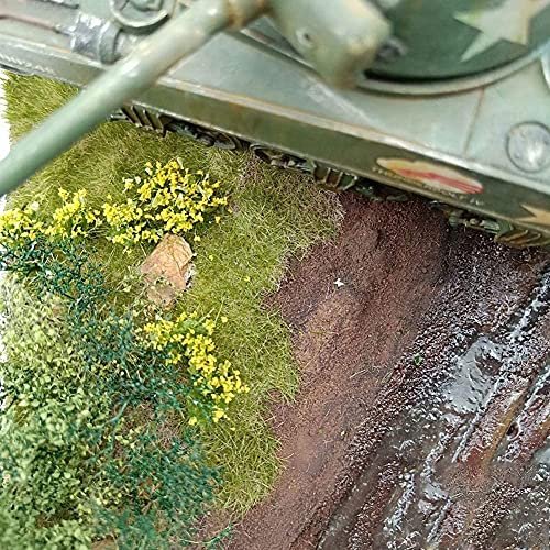 Tiardey Flower Grass Ciuffi Sand Table Set, Terrain Model Kit, Shrub Flower Cluster, Used for Miniature Landscapes, Sand Table Theme Models, Scenery Model - White Shrub