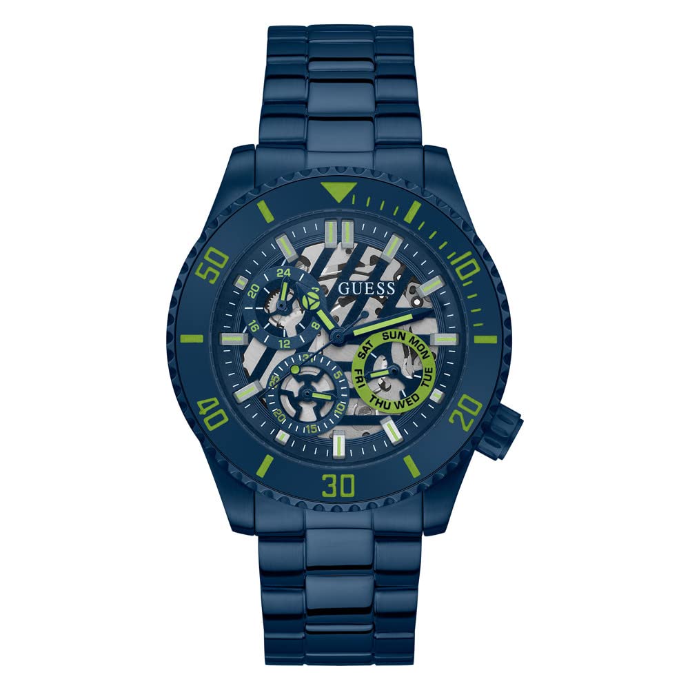 GUESS Axle 45 mm Navy Dial Stainless Steel Analog Watch for Men - GW0488G4 (B0BN8Q4MYZ) Amazon Price History, Amazon Price Tracker