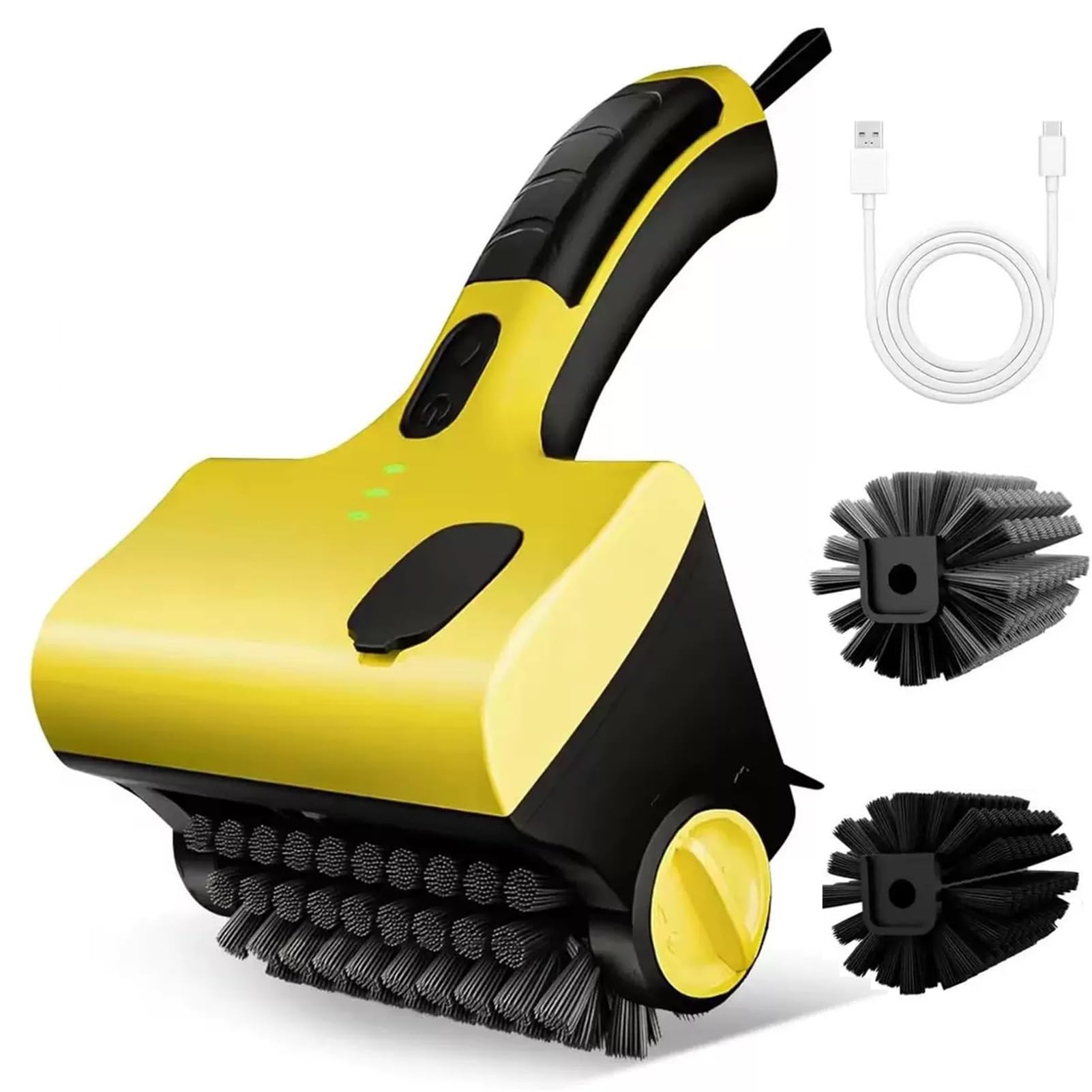 Pulitore elettrico per grill, spazzola ricaricabile senza fili, rotazione a 360°, pulizia ad alta velocità a 350 giri/min, design senza perdita di setole