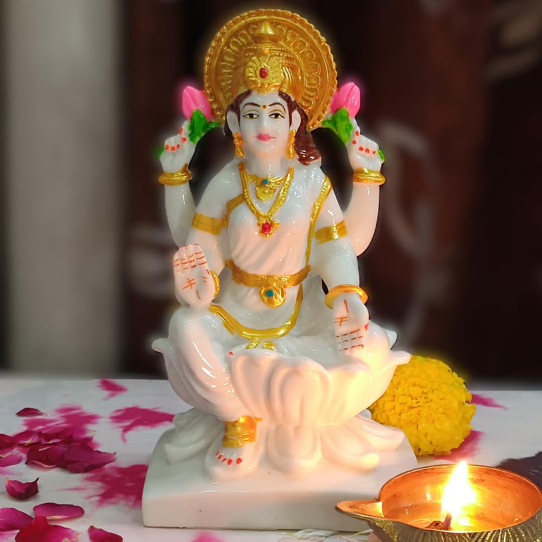 White Marble Ganesh Idol - Lord Ganesha Statue -11