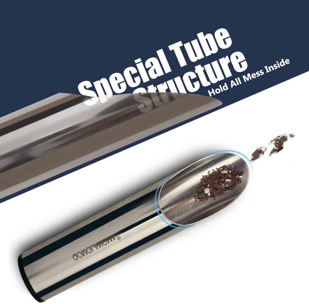 Small Stainless Bonsai Soil Scoop - Garden Handle Scooper for Transplanting, Potting, Digging & Plant Care, Gardening Trowel Tool for Long-Term, Plant Lover Gifts for Women Gardener/ 2 Pcs