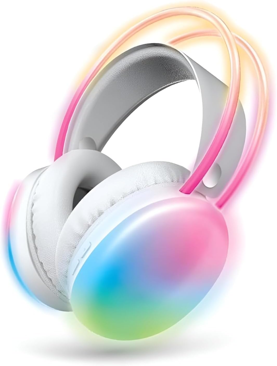 Over Ear Bluetooth Headphones with Upto 20 Hours Playback, 40MM Drivers, LED Light Display, Soft Padded Ear Cushions and Physical Noise Isolation (B30-GREY)