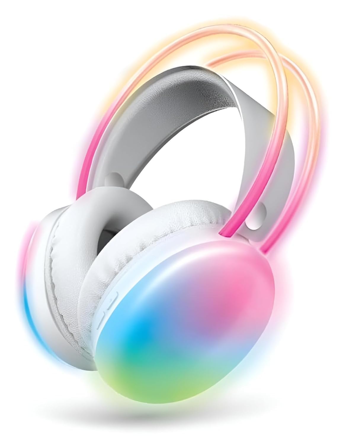 Over Ear Bluetooth Headphones with Upto 20 Hours Playback, 40MM Drivers, LED Light Display, Soft Padded Ear Cushions and Physical Noise Isolation (B30-GREY)