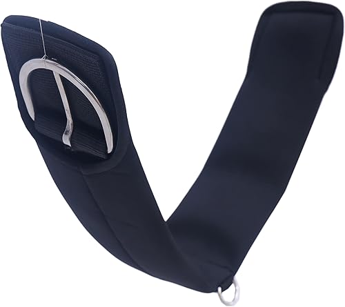 Miniatura 5 de Majestic Ally Hebillas de neopreno de acero inoxidable para cincha recta, color negro, 22 pulgadas, 26 pulgadas, 30 pulgadas y 34 pulgadas