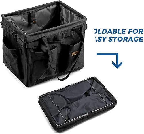 Miniatura 6 de Lixada Bolsa de almacenamiento para camping, bolsa plegable para herramientas, organizador de herramientas plegable, bolsa táctica para asar a la