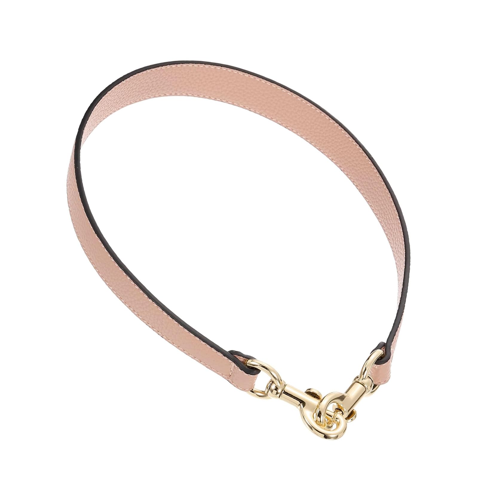 Unifizz PU Leather Short Bag Strap, 25.59 Inch Purse Handle Handbags Replacement Straps with Clasp for Shoulder Bags and Clutch Bags – Pink, Gold Buckle