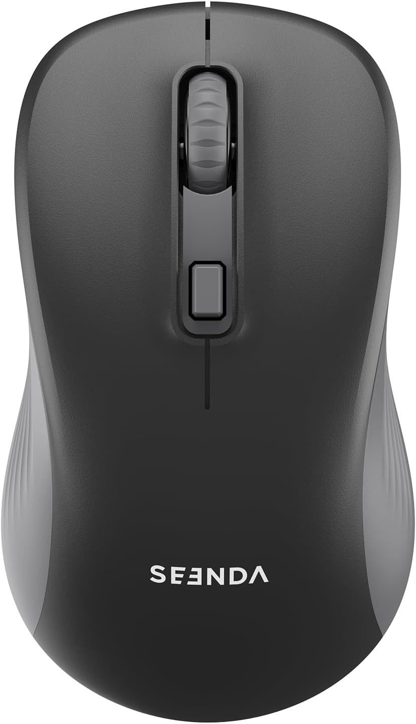 Product image of seenda Wireless Mouse, Bluetooth & 2.4G USB Dual Mode for Laptops & Computers - Mac & Windows Compatible - Black