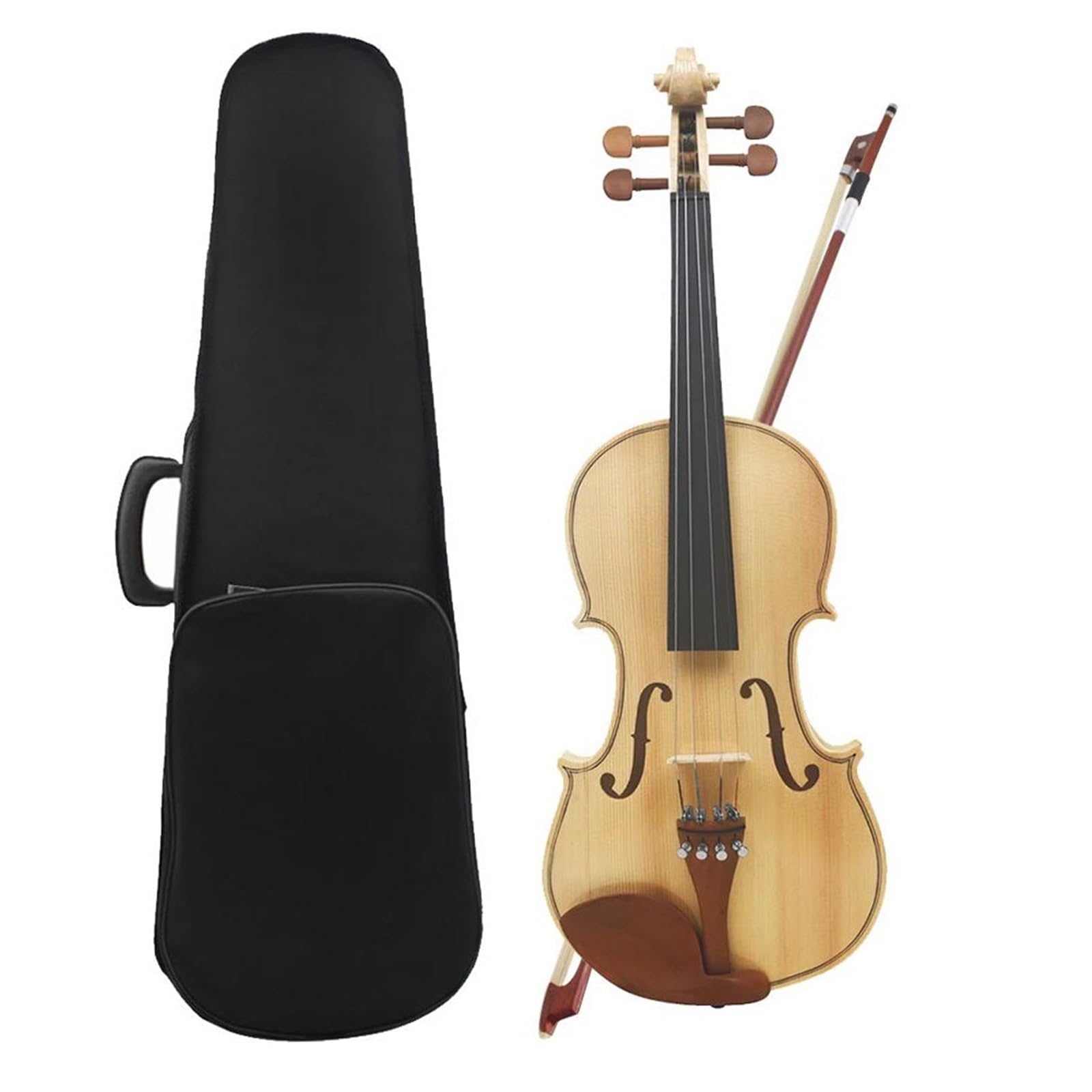 Skrzypce Instrumenty Muzyczne Zestaw Skrzypiec Akustycznych 4/4 Z Litego Drewna Klonowy Top Z Akcesoriami Instrumenty Strunowe Dla Początkujących(Set 1)