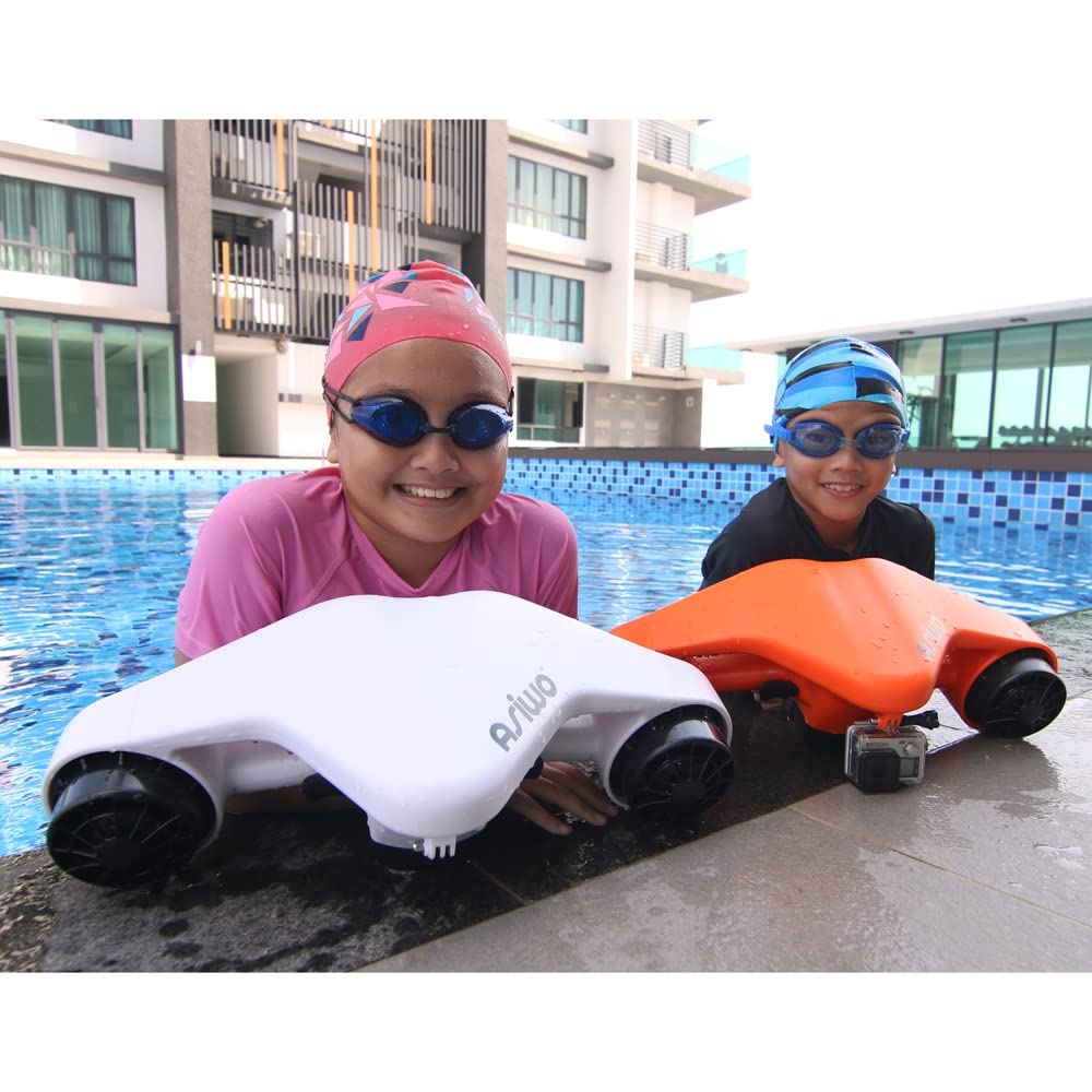 Asiwo Unterwasserscooter PRO Tauchscooter mit Action Kamera Halterung, Seascooter mit Doppelmotor für Tauchen Schwimmen Schnorcheln Abenteuer und Fischen jagen