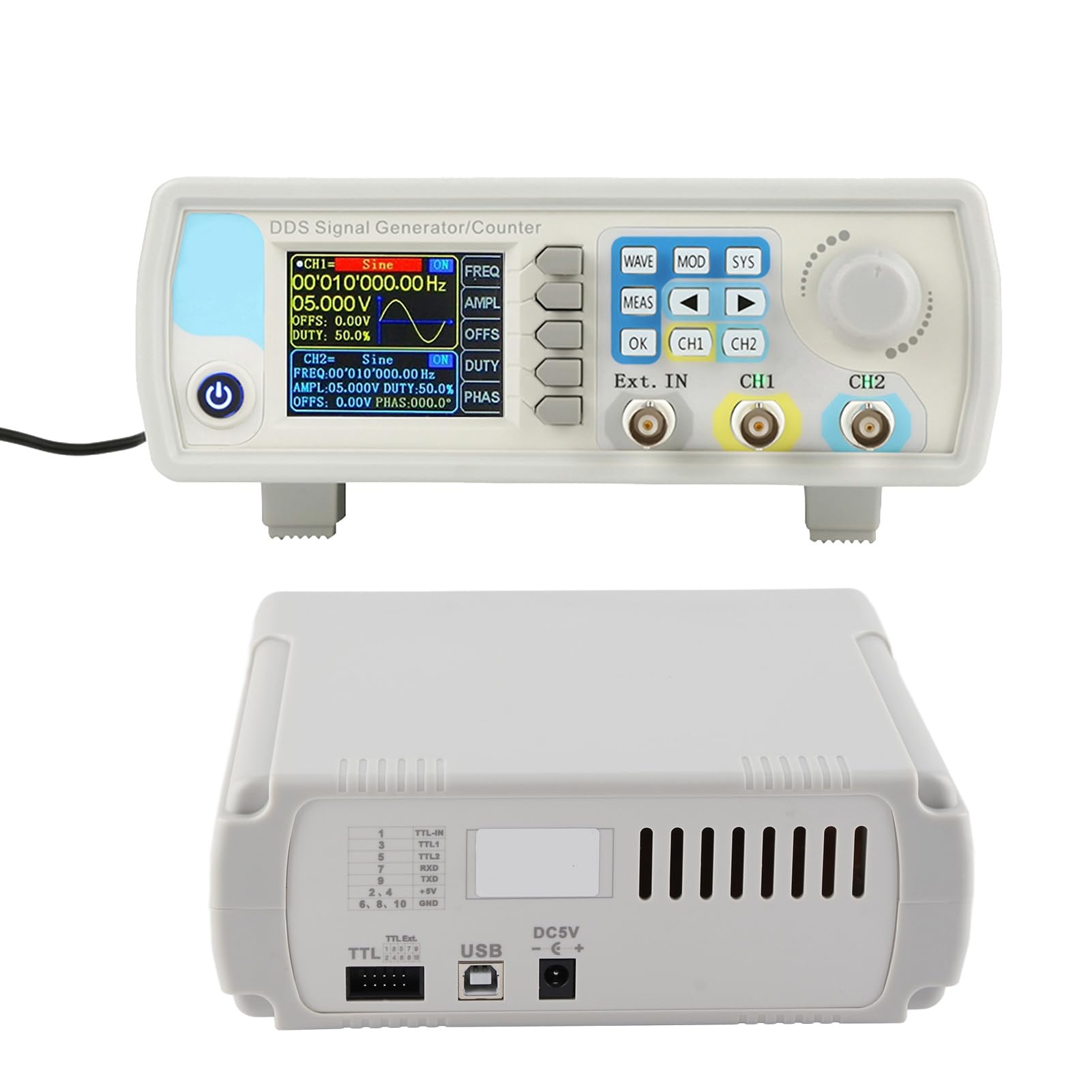 Jds6600, generatore di segnale digitale, generatore di funzione, generatore di segnale Dds, contatore, controllo digitale, frequenza sinusoidale ac100, 240 V, 60 MHz, spina (standard europeo 15