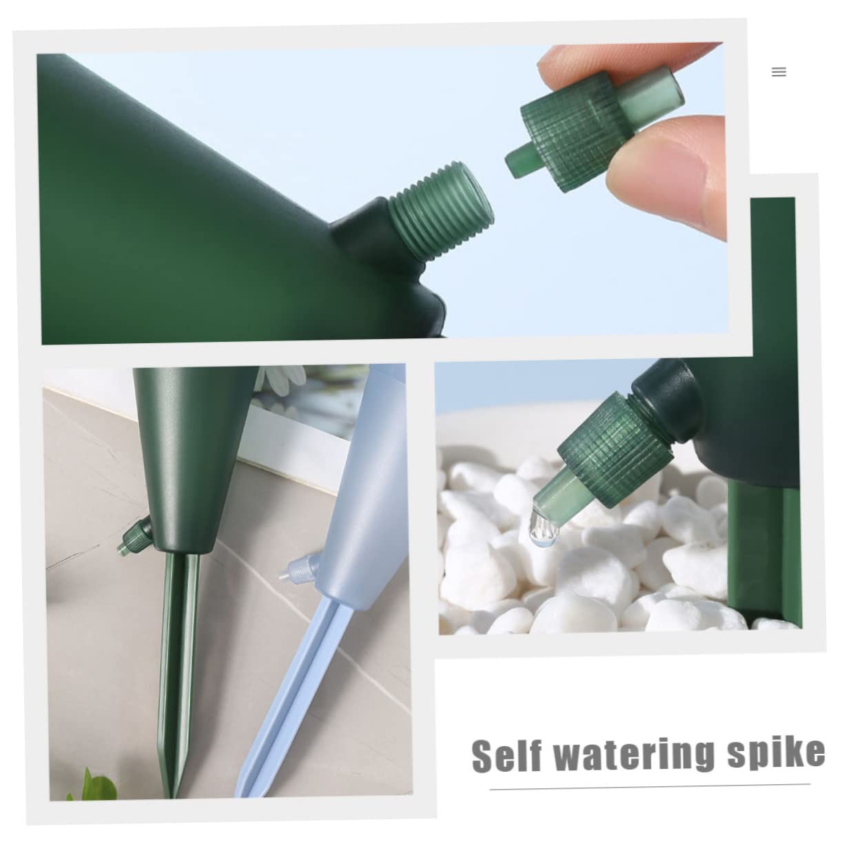 SUPVOX 2 Set Gocciolatore A Cono Pianta A Spighe Autoirriganti Irrigazione del Giardino Stagno Tubo Flessibile Picco d'Acqua delle Piante Espandibile Lampadine da Esterno Pp 2 Pezzi * 2