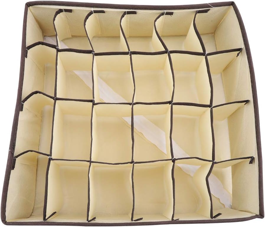 Jiawu Portable Divider Storage Box for Organizing Bras Underpants and