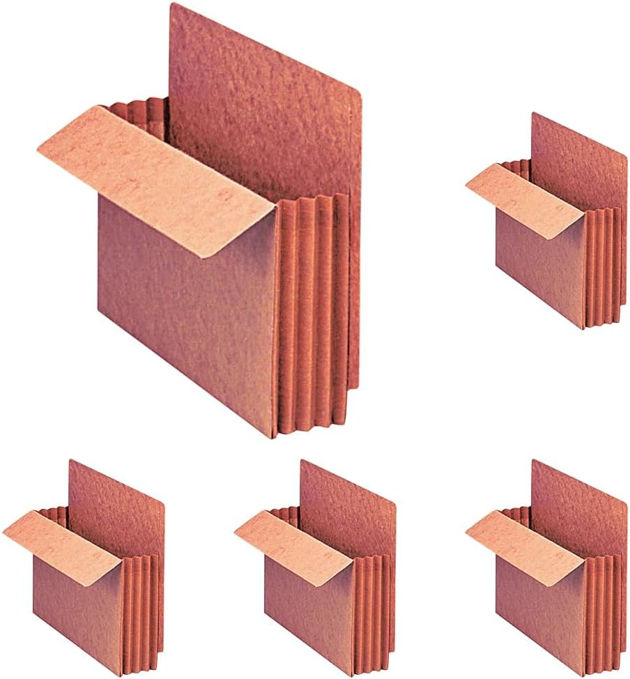Pendaflex Heavy Duty End Tab File Pockets, Letter Size, Redrope, 3.5" Expansion, 10/BX (95343)