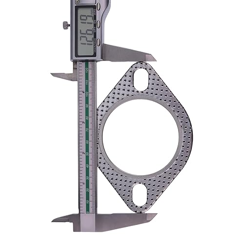 Miniatura 6 de IEQFUE 5 juntas de brida compatibles con turbocolectorcabezal hacia abajodescenso brida de tubería de descarga 2 pernos 2.5 pulgadas 2.441 in