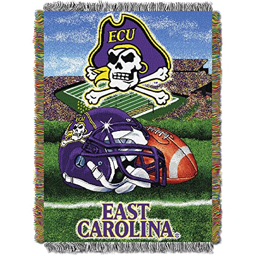 Northwest NCAA East Carolina Pirates Unisex-Adult Woven Tapestry Throw Blanket, 48" x 60", Home Field Advantage