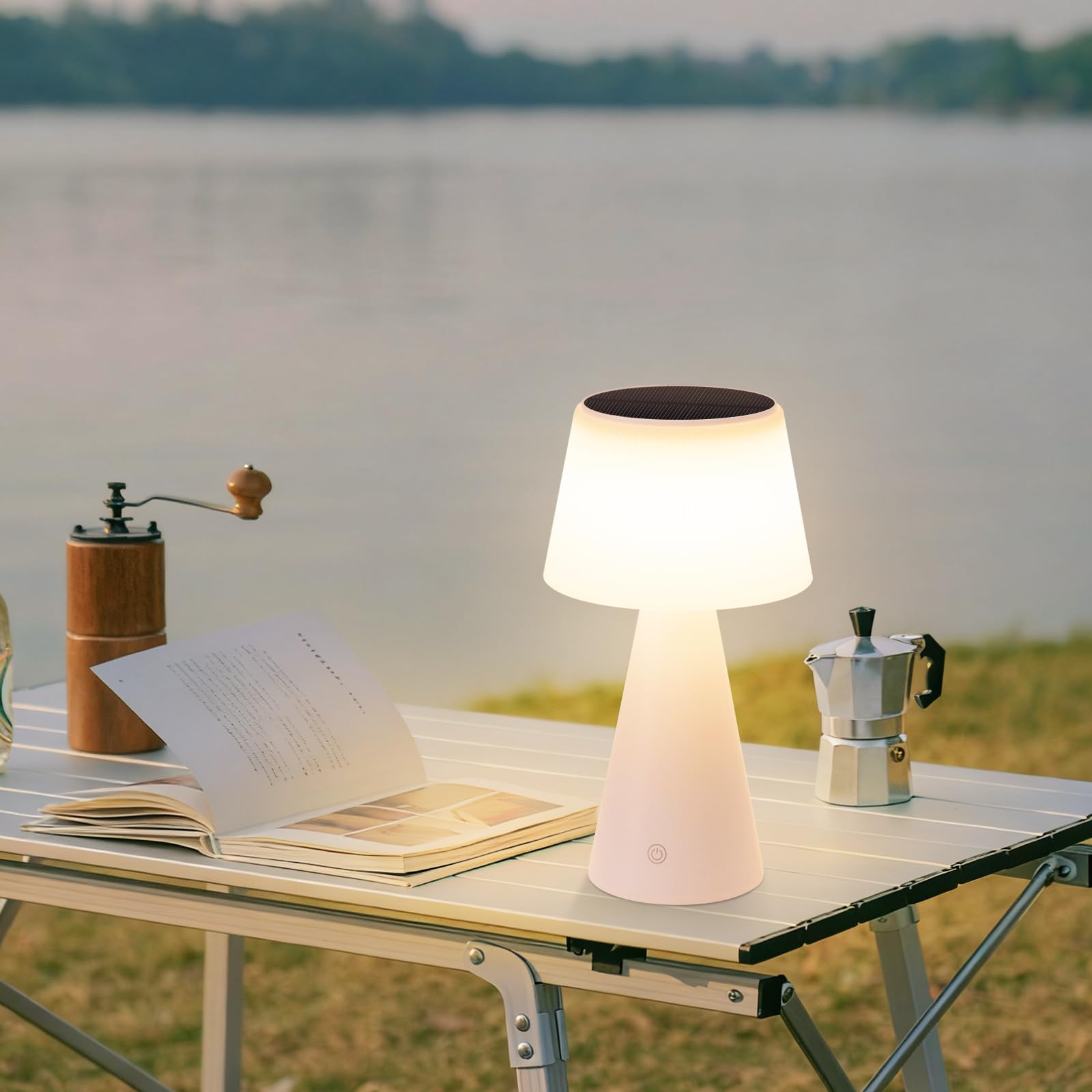 Juego de 2 Lámparas de Mesa LED Inalámbricas, Táctiles y Recargables | Lámparas con Batería 3600mAh e Intensidad Ajustable, Diseño IP44 para Interior y Exterior, Ideal para Salón y Dormitorio