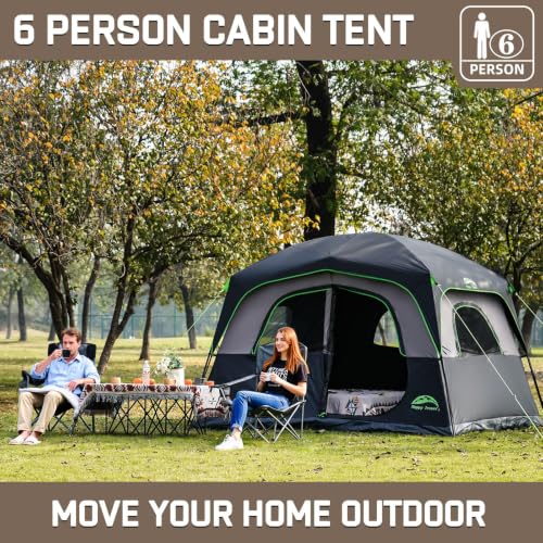 Carpa de Camping Happy Travel Cabina Blackout para 6 Personas Negra miniatura 6