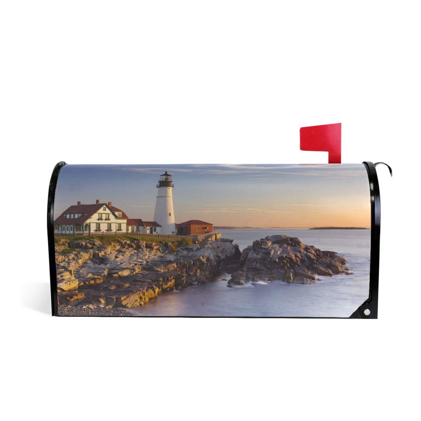 WOOR Portland Head Lighthouse Magnetic Mailbox Cover MailWraps Garden Yard Home Decor for Outdoor Oversized-25.5" x20.8"