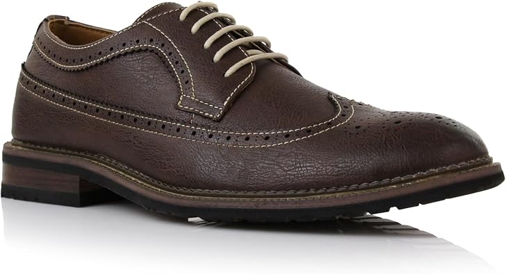 Ferro Aldo Men's Vintage Wingtip Dress Shoes Collection | Classic Longwing Blucher & Spectator Oxford Styles