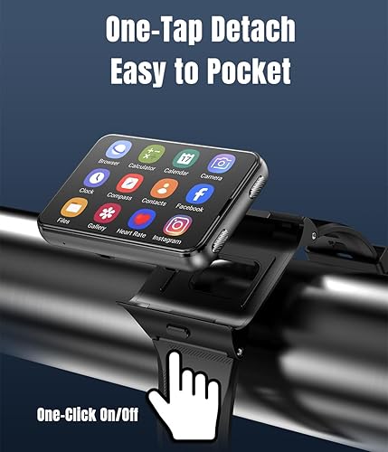 Miniatura 6 de Reloj inteligente Rainbuvvy para hombre, 4G, reloj inteligente para Android e iOS, pantalla táctil de 2.88 pulgadas, Android 11 OS, 64GB, rastreador