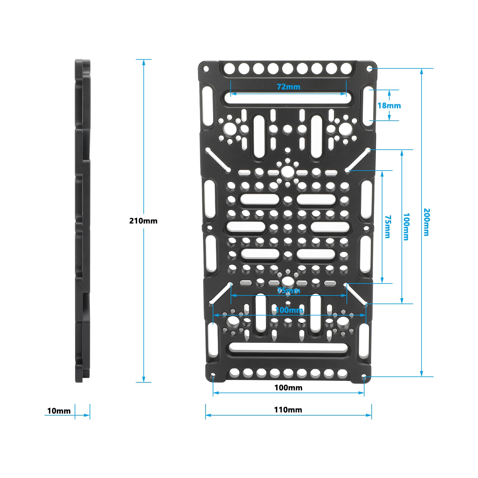 CAMVATE Piastra per formaggi per monitor VESA/75 x 75 mm, 100 x 100 mm, 200 x 100 mm