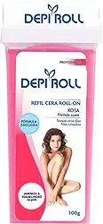 Depiroll Cera Refil Roll On Tampa Fixa 100Gr Rosa