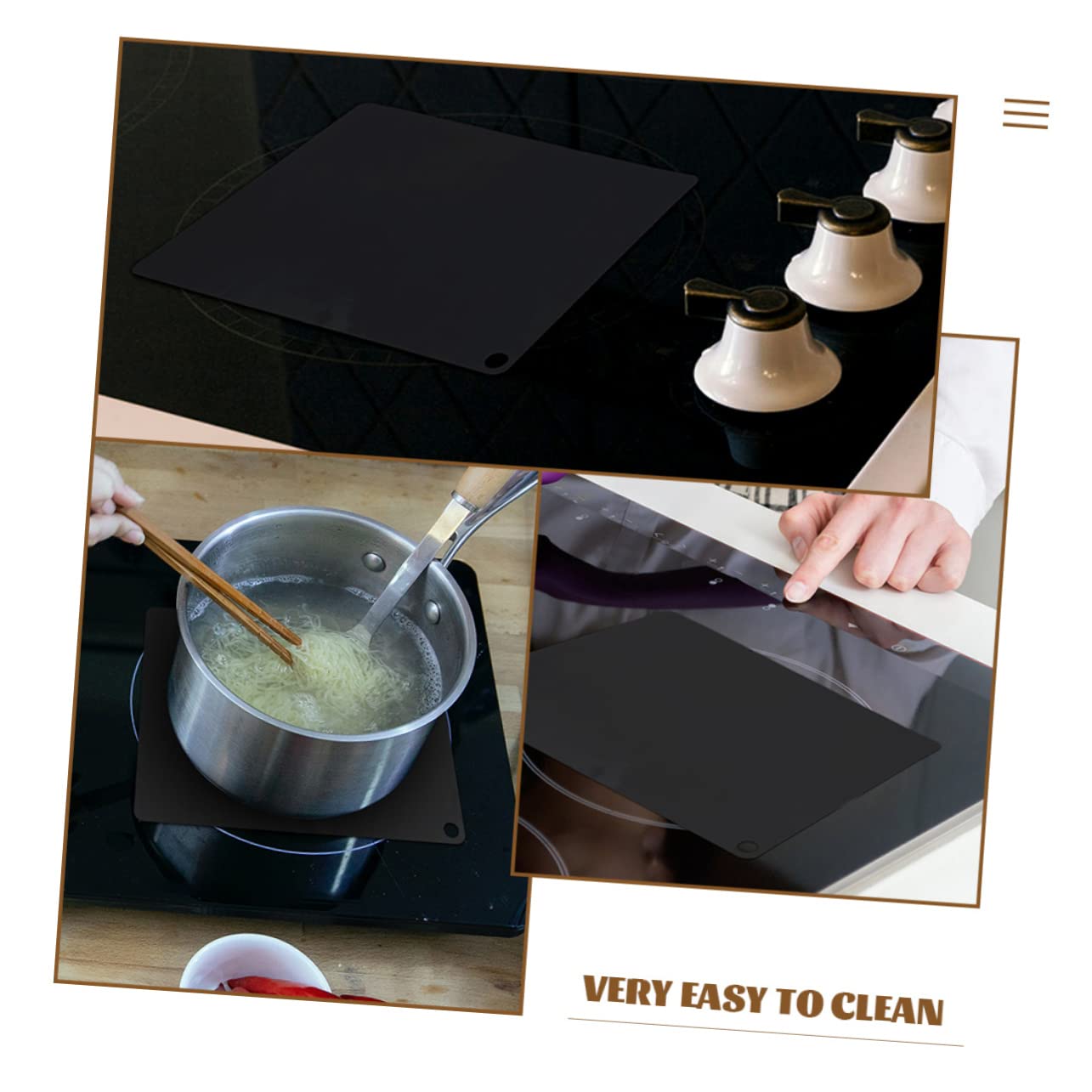 HANABASS 10piezas Protector De Inducción De Silicona y Antideslizante para Cocinas y Superficies Fácil De Limpiar