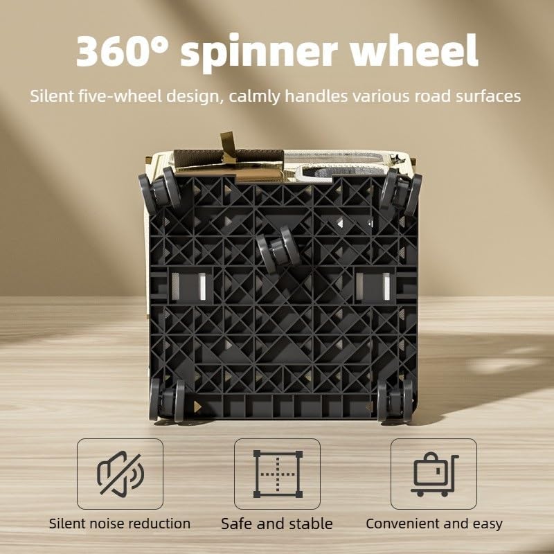 Wheeled Rolling Pet Carrier Handbag, Spacious Travel Tote for Large Cats and Small Dogs Up to 10kg, Suitable for Walking Camping Outdoor Trips(Green Bag Cart)